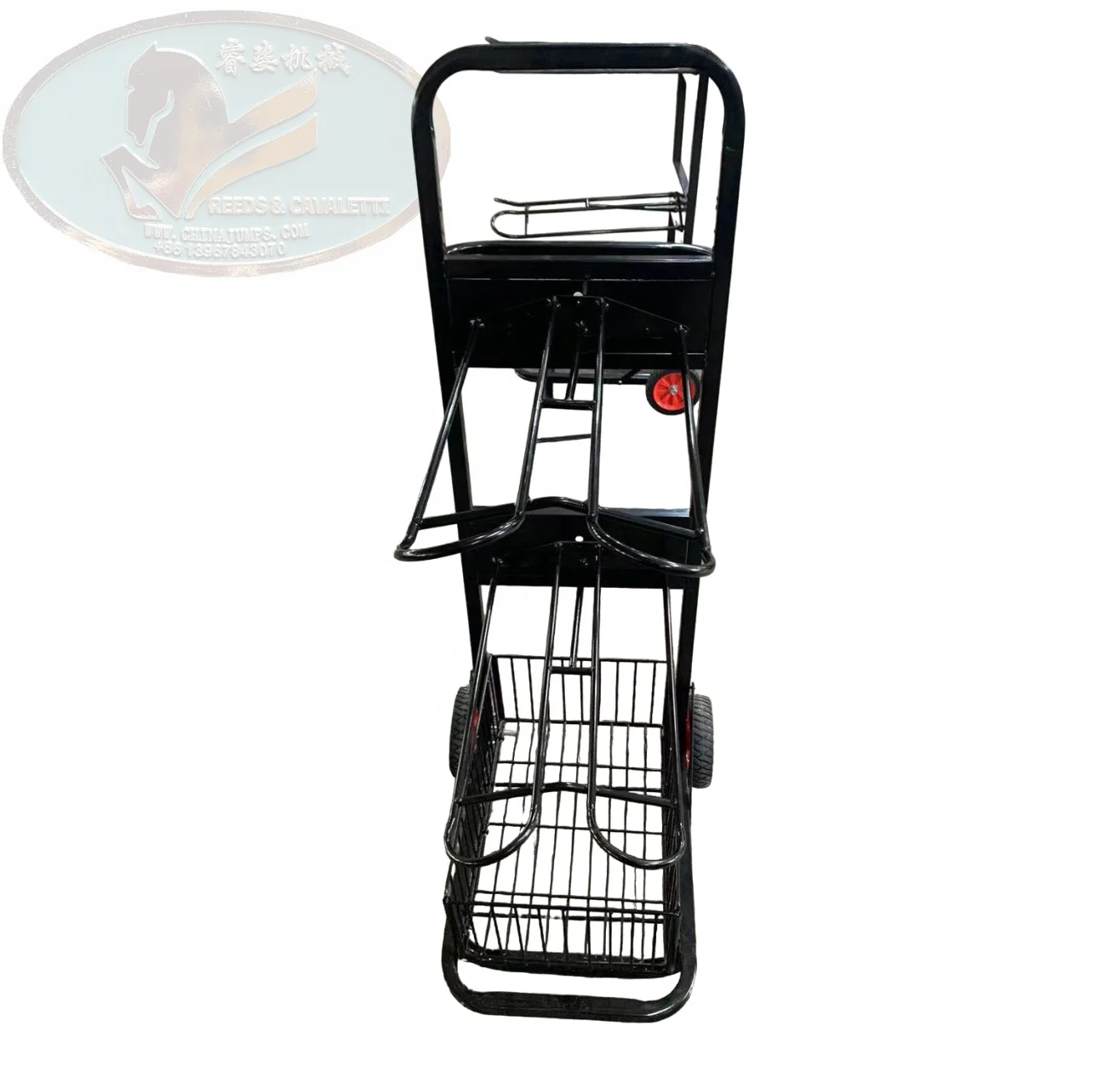 

Square Tube Horse Saddle Rack Trolley Design for Convenient Horse House Management