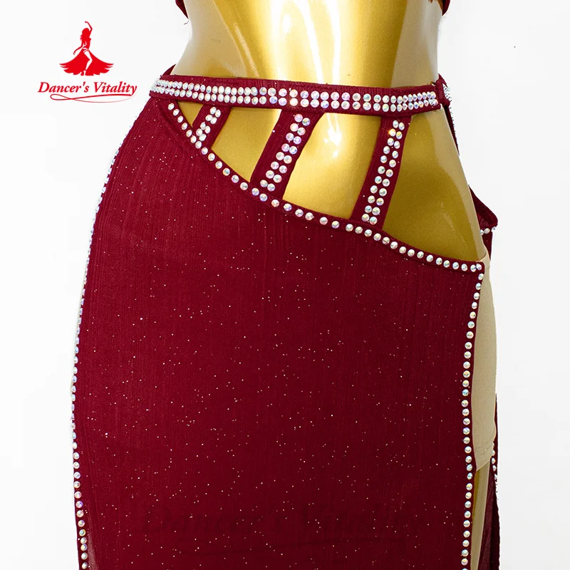 Frauen Bauchtanz Tanz Anzug Praxis Kleidung Neue Sexy Hohl Split Langen Rock + Top Bauchtanz Set Anzug