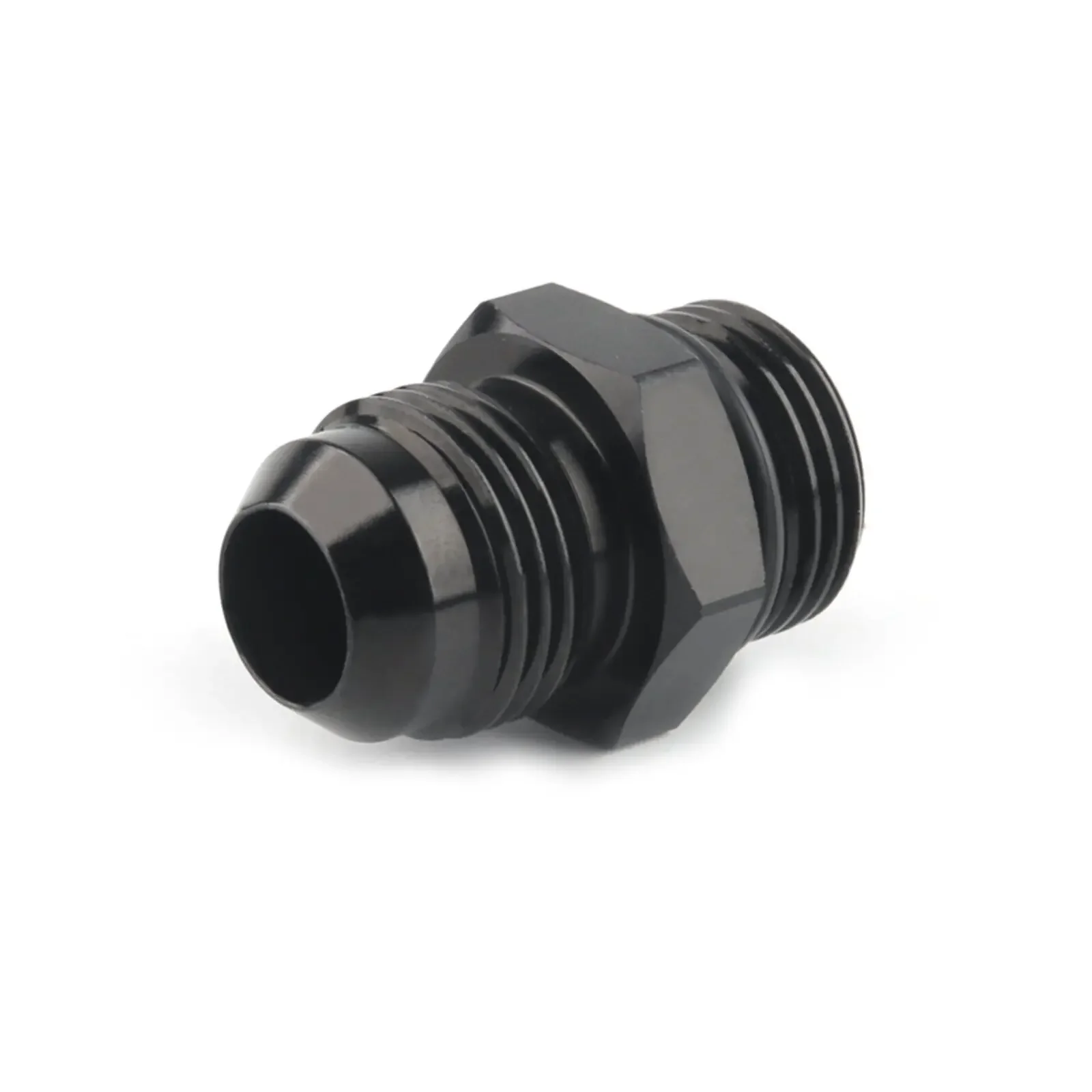 2Pcs ORB -6 -8 O-ring Boss AN6 AN8 To 6AN 8AN Male Adapter Fitting Black