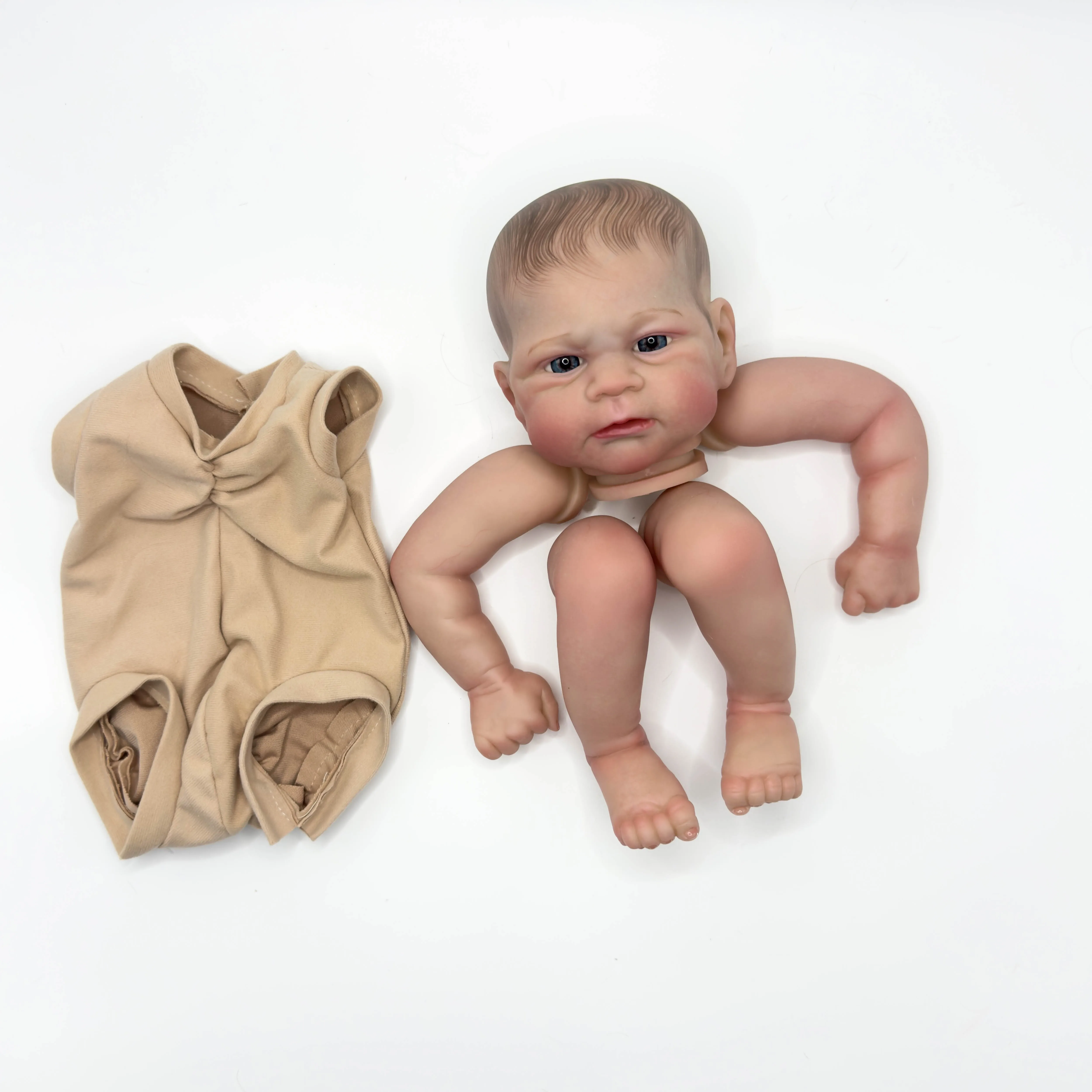 NPK 19-calowy zestaw lalek Elijah Reborn - szczegółowe malowanie Realistyczne, miękkie w dotyku części lalek DIY już pomalowane