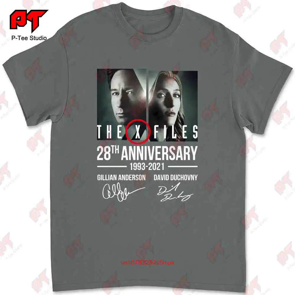 The X Files 28Th Anniversary Character Signatures T Shirt Mulder And Scully LX6U