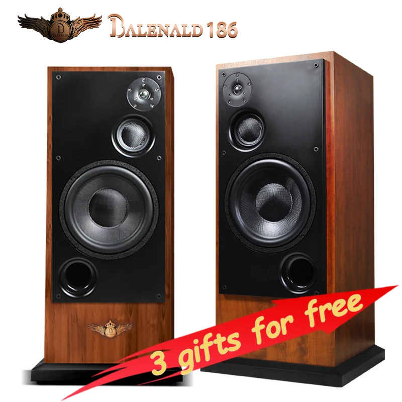 hifi speaker BalenaldBN-186High-fidelity fever hifi floor-standing 12-inch wooden bookshelf monitoring passive speakers pair