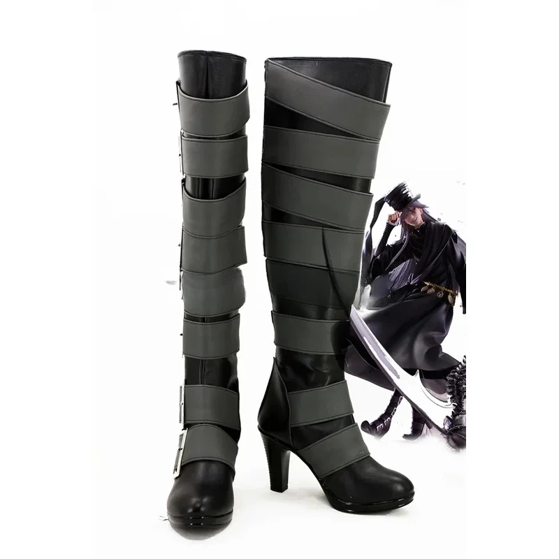 

Anime Black Butler Under Taker Cosplay Shoes Boots Halloween Costume Accessories Props