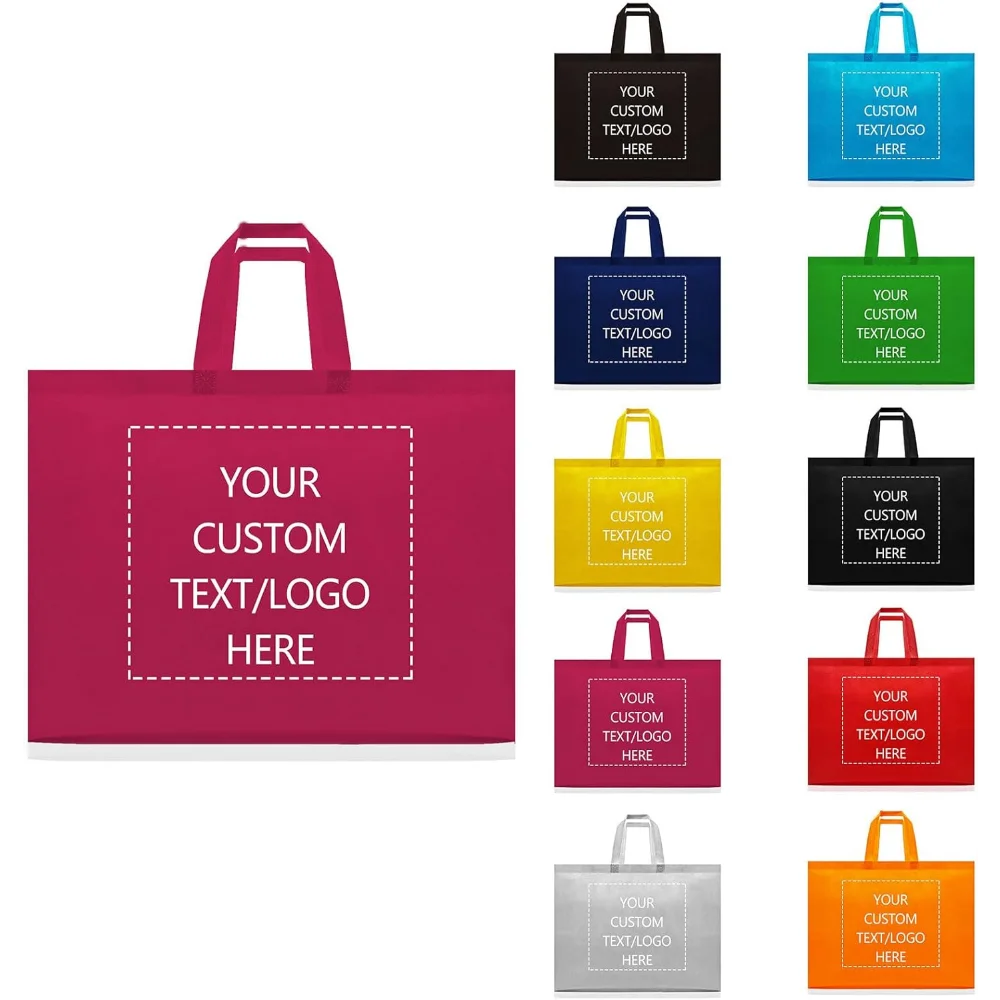 

Custom Reusable Shopping Bags with Logo - Bulk Promotional Tote Bags for Business Advertising,Events