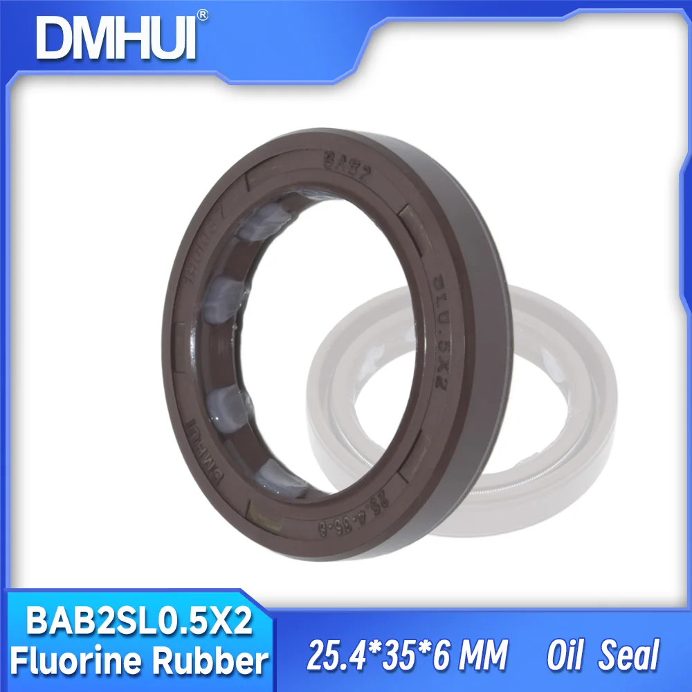 

DMHUI High Pressure Rotary Shaft Oil Seal 25.4*35*6mm BAB2SL0.5X2 Type FPM Rubber Sealing Ring Hydraulic Pump Motor Lip Seals