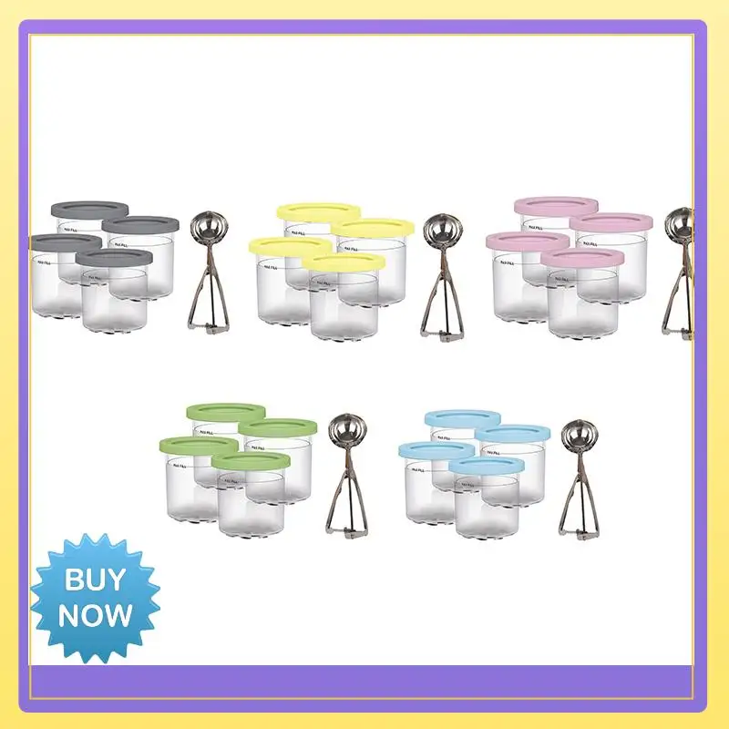 Big Deal For Ninja XSKPLID2CD, Compatible With For NC299AMZ And NC300S Series Cream Ice Cream Makers 1 Pint 4 Pack