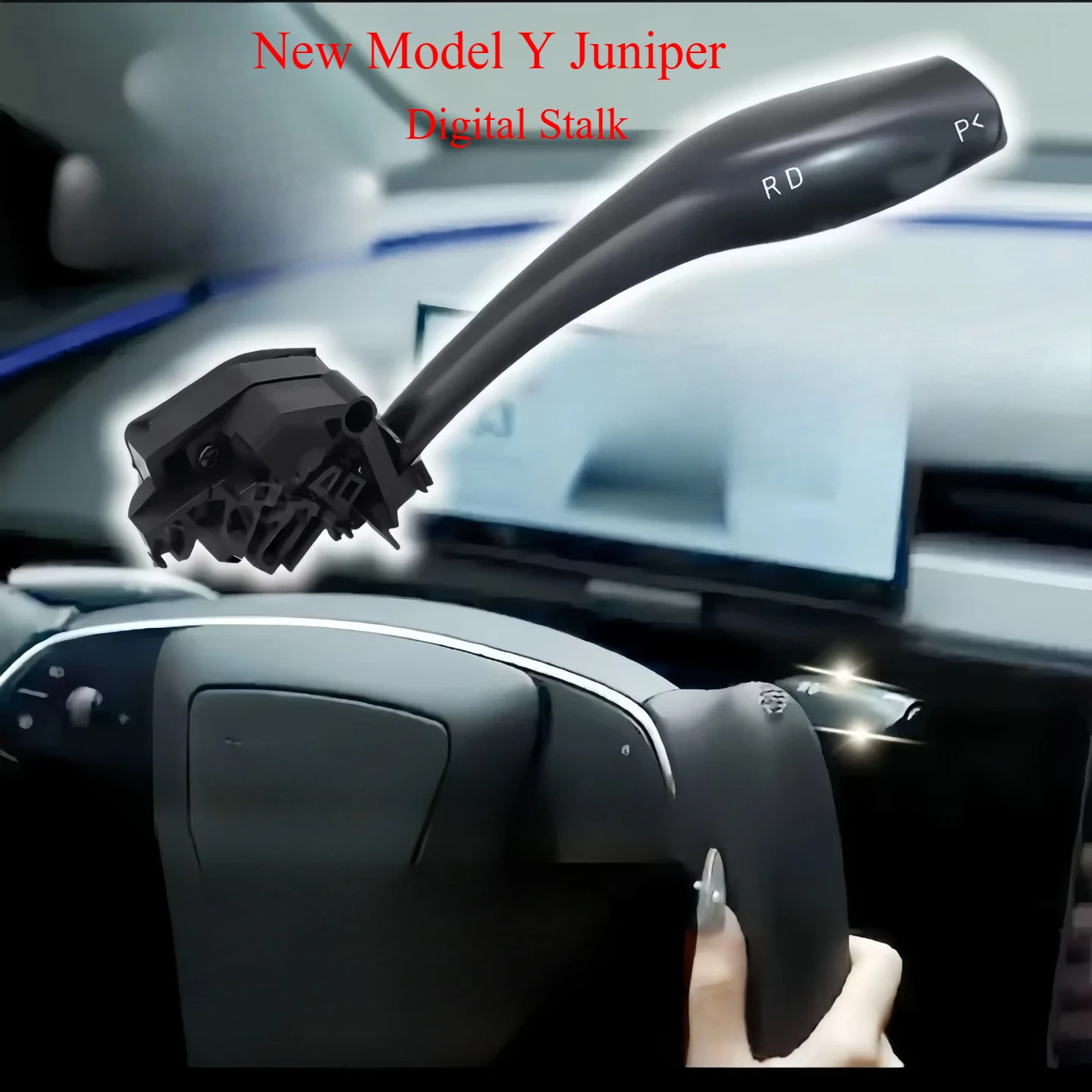 

Rosestar 4.0 Gear Shifter Handbar Stalk for Tesla New Model Y Juniper – OEM Style Plug & Play | Smooth Parking & Driving Control