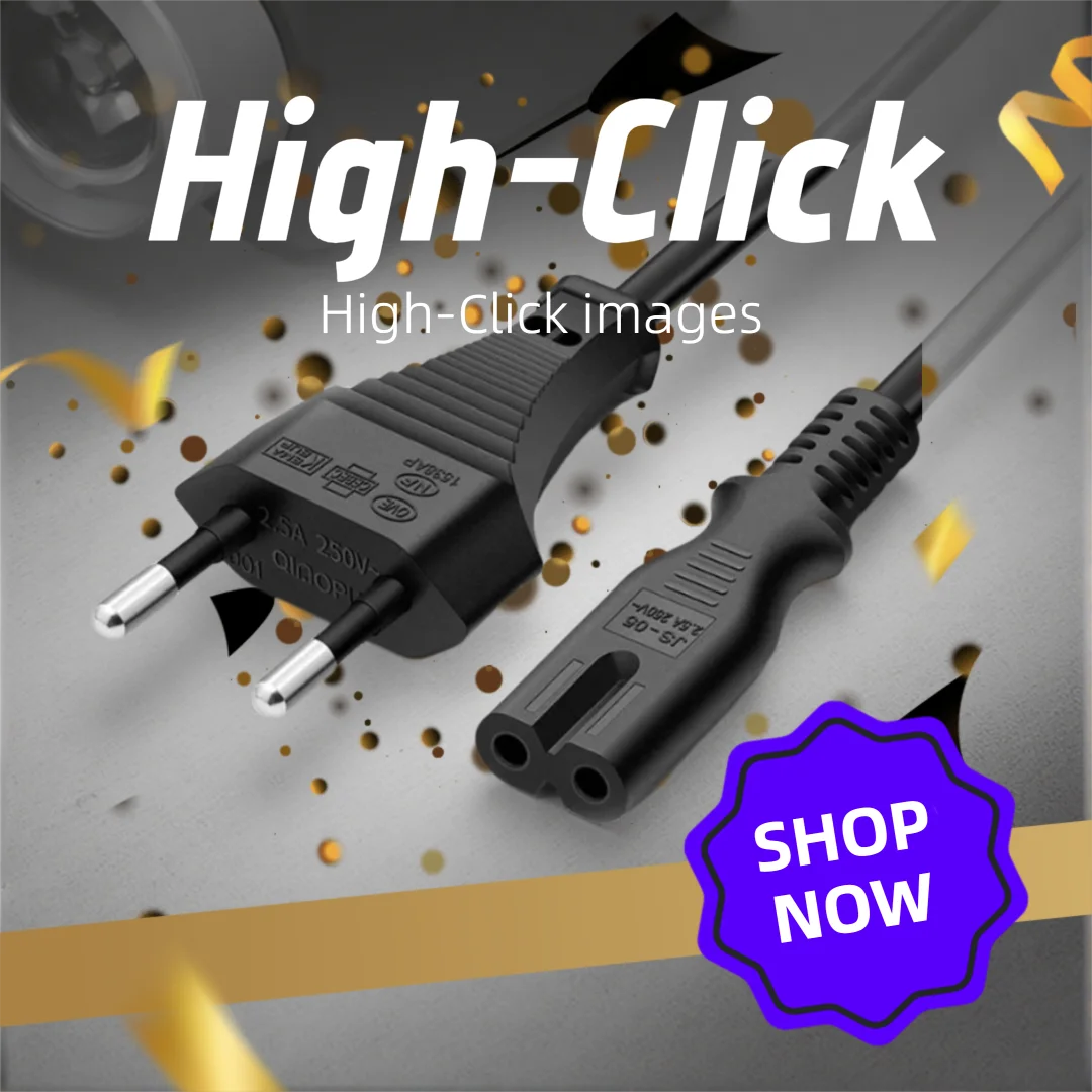 

EU Power Cable 2pin IEC320 C7 Power Extension Cord For Dell Laptop Charger Canon Epson Printer Radio Speaker PS4 XBOX One S