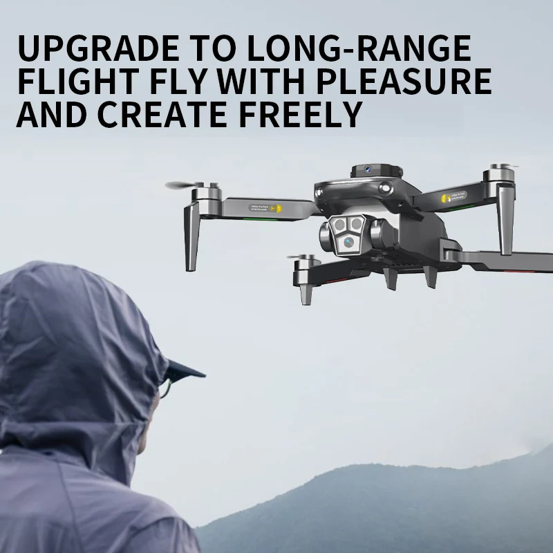 DWI D26 Rc Droneสามกล้องProfessionalการถ่ายภาพความสูงยึดหลีกเลี่ยงอุปสรรคBrushlessเฮลิคอปเตอร์Quadcopteแบบพับได้