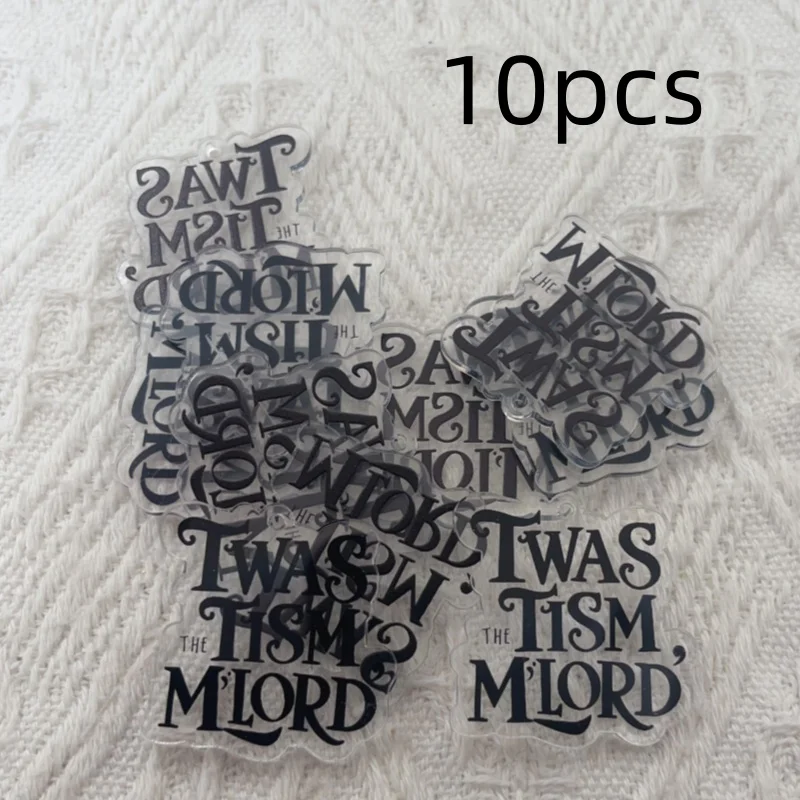 10pcs acrylic classic quote pendant, DIY jewelry making earrings necklace keychain accessories