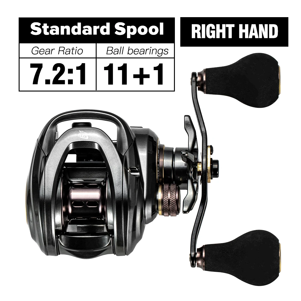 Hiaw200 Bait casting Rolle 9,5 kg maximaler Widerstand 11 1 bb 5.4/7,2 Übersetzungs verhältnis Hochgeschwindigkeits-Angel rolle Bait caster Rollen