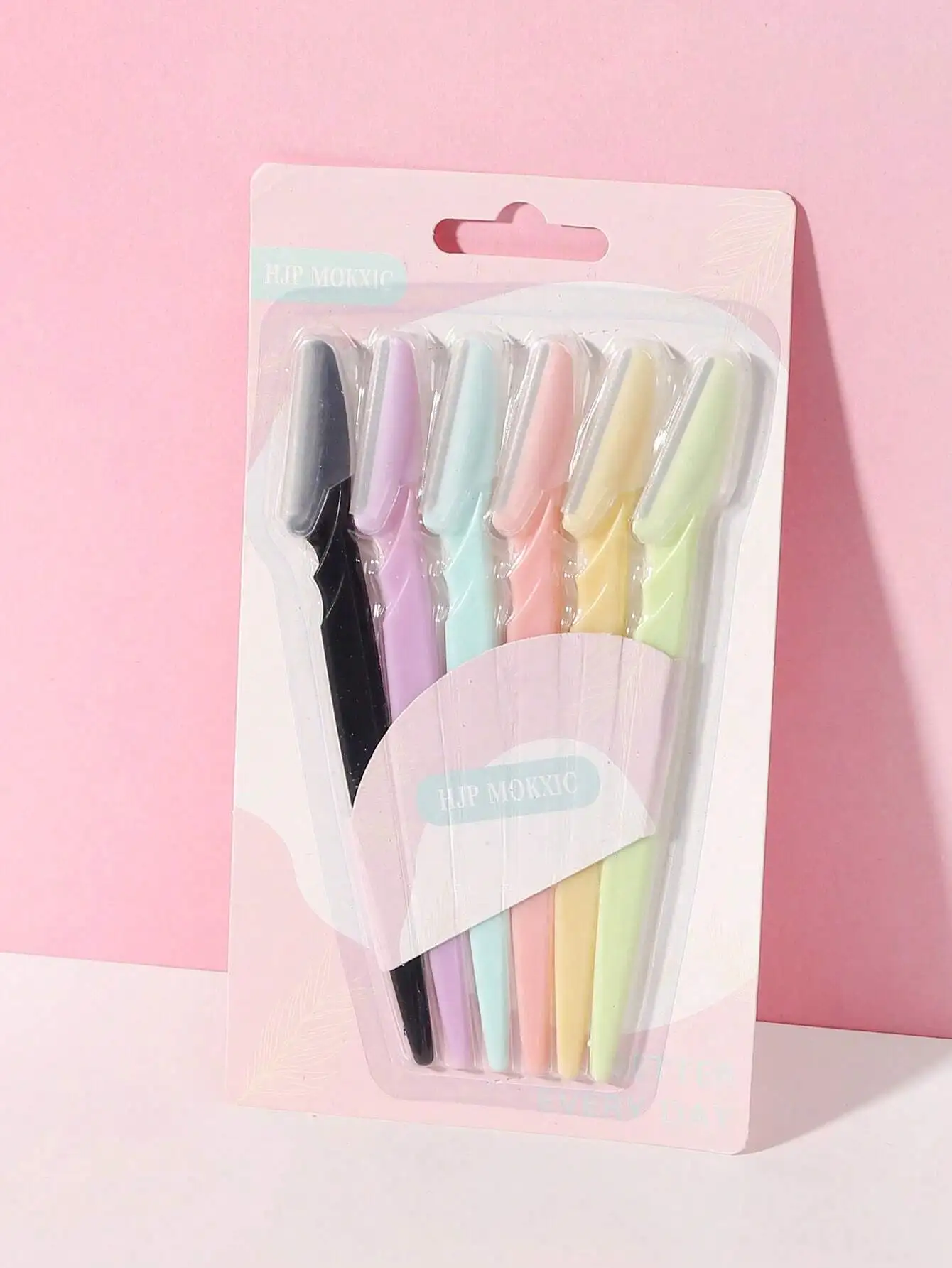 6pcs Clear Plastic Box Packed Stainless Steel Straight Handle Shaving Razor With Cap, Beauty Tool,Makeup,Cheap,Room Decor,Vanity,Travel,Bedroom,Makeup Accessories,Eyebrow Razor,Cheap,Stocking Stuffers,Makeup,Makeup Tools,Cheap Stuff sb2402210411424440