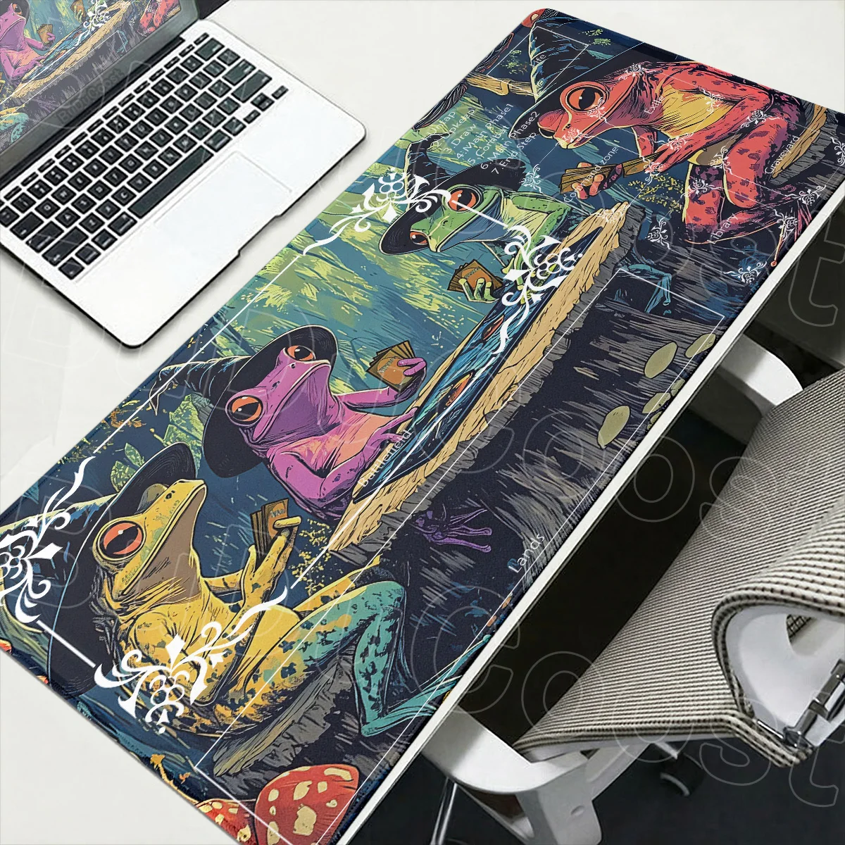 MTG TCG Magic Playmat Rubber Anti-slip Mousepad XXL Gathering Gaming Mat Frog Wizard Theme Anime Desk Mat PC Office Accessories
