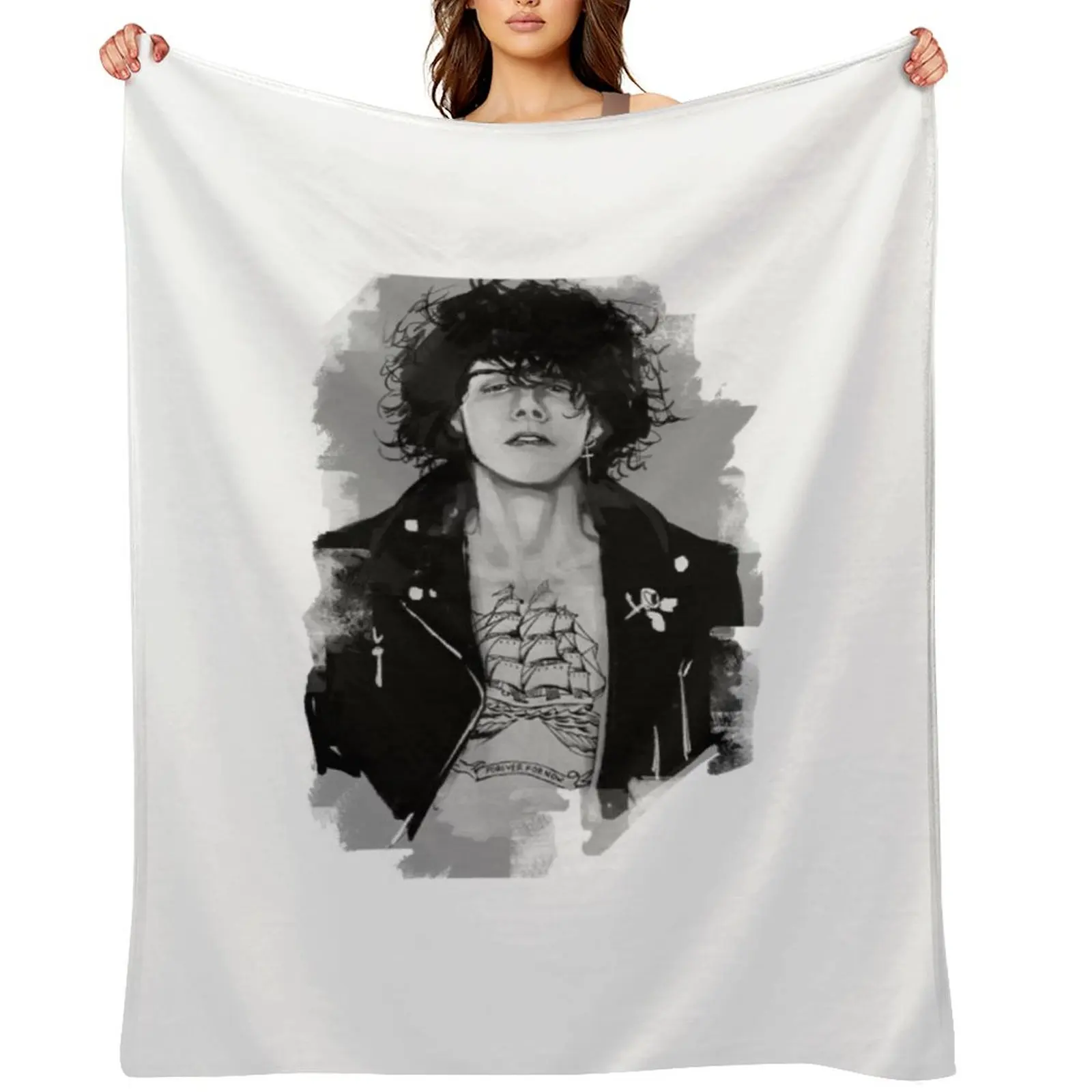 

laura pergolizzi art Throw Blanket Bed Fashionable Custom Baby Flannel Fabric Blankets