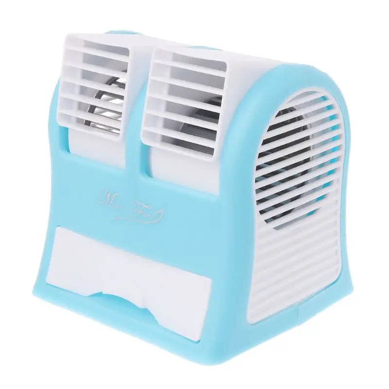 Mini Small Fan Cooling Portable Desktop Dual Bladeless Air Conditioner USB NEW Dropship