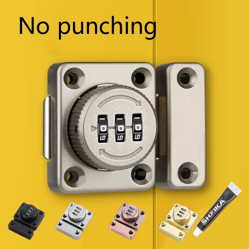 

Zinc Alloy Door Combination Lock Entrance Door Lock for Living Room Bedroom Rotary Door Latch Rust-resistant Anti-theft Locks