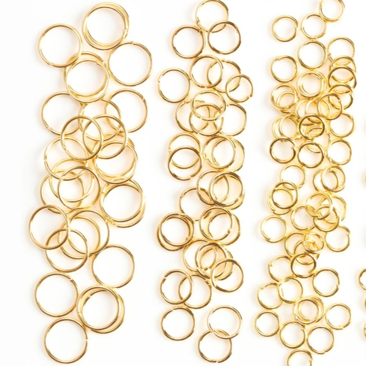 100-800pcs Silver/Gold Color Open Jump Rings Multi-Size Metal Split Rings Connectors for DIY Jewelry Making Findings