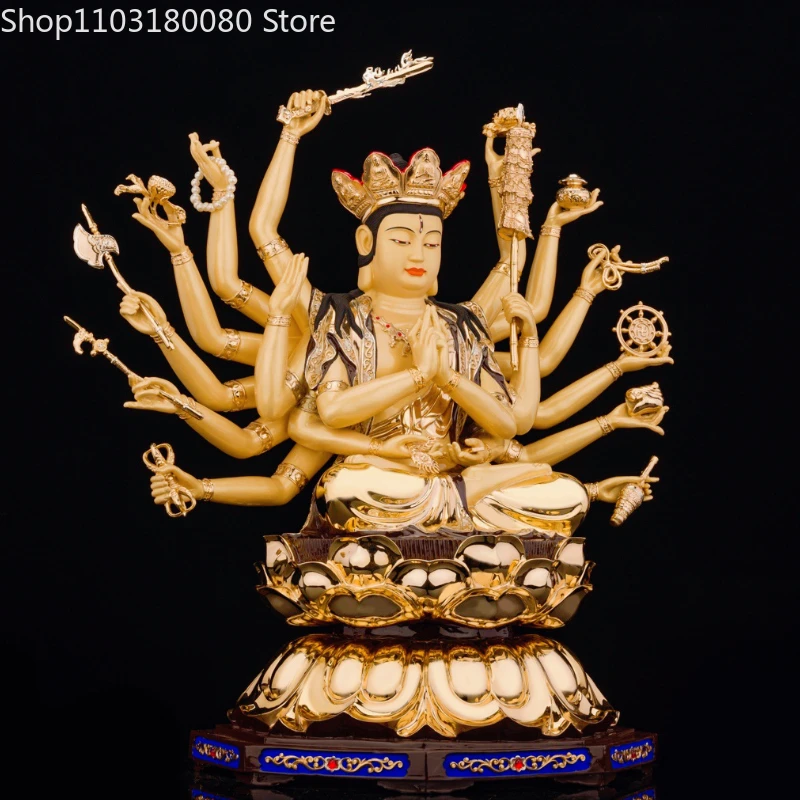 Exquisite Copper gilding  Maha Cundi Bodhisattva buddha statue Chinese style Dorje Tsundi sculpture,Large szie,67cm