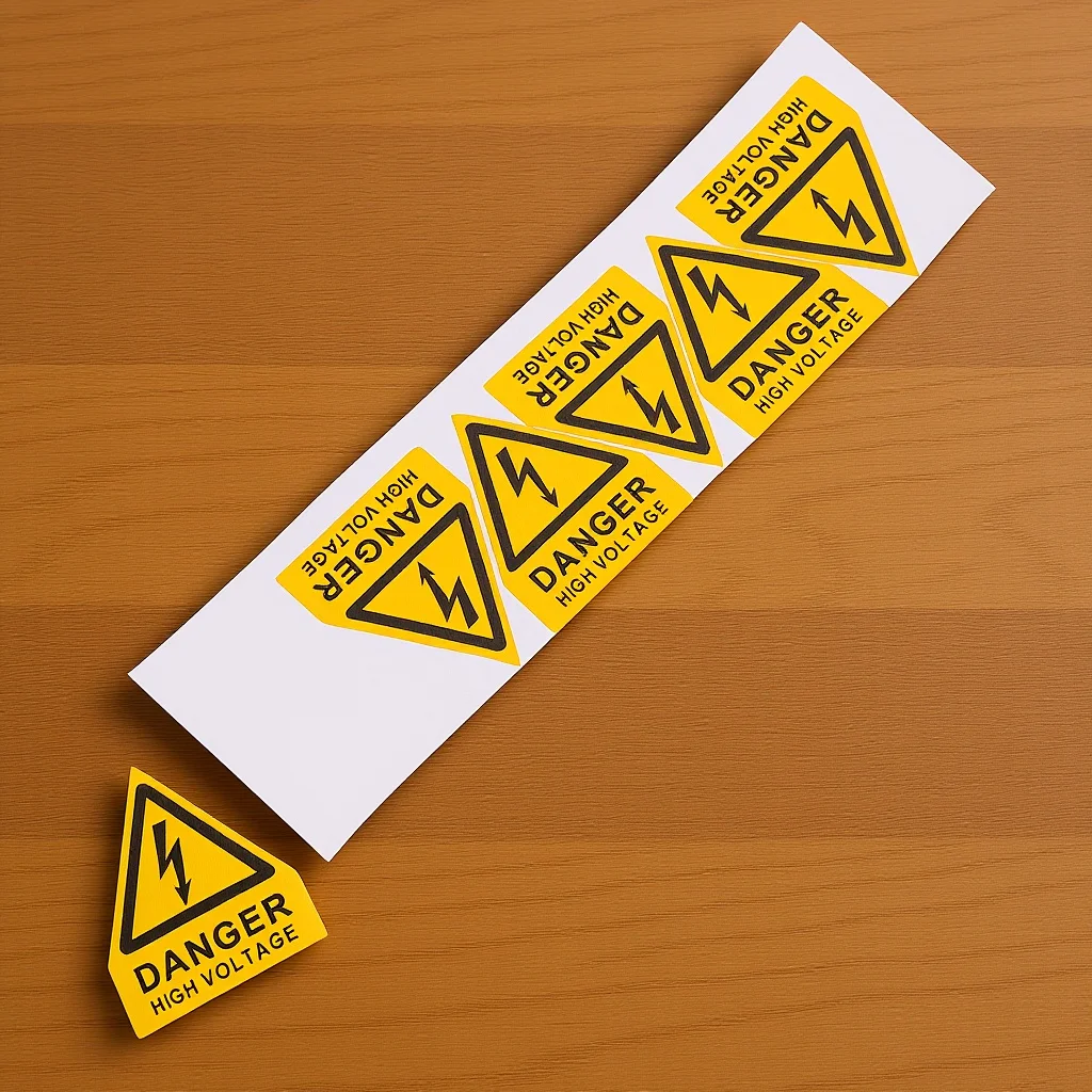 6 Pcs Equipment Caution Sign for Safety High Voltage Electrical Shocks Electricity Warning