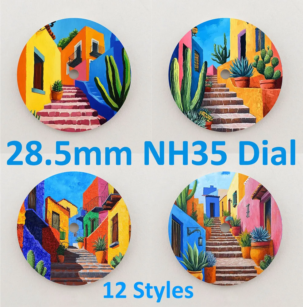 28.5mm Dial NH35 Dial Tropical Style Series Colorful Dial NH36 Dial High-Quality Dial Fit NH35/36 Movement Custom LOGO