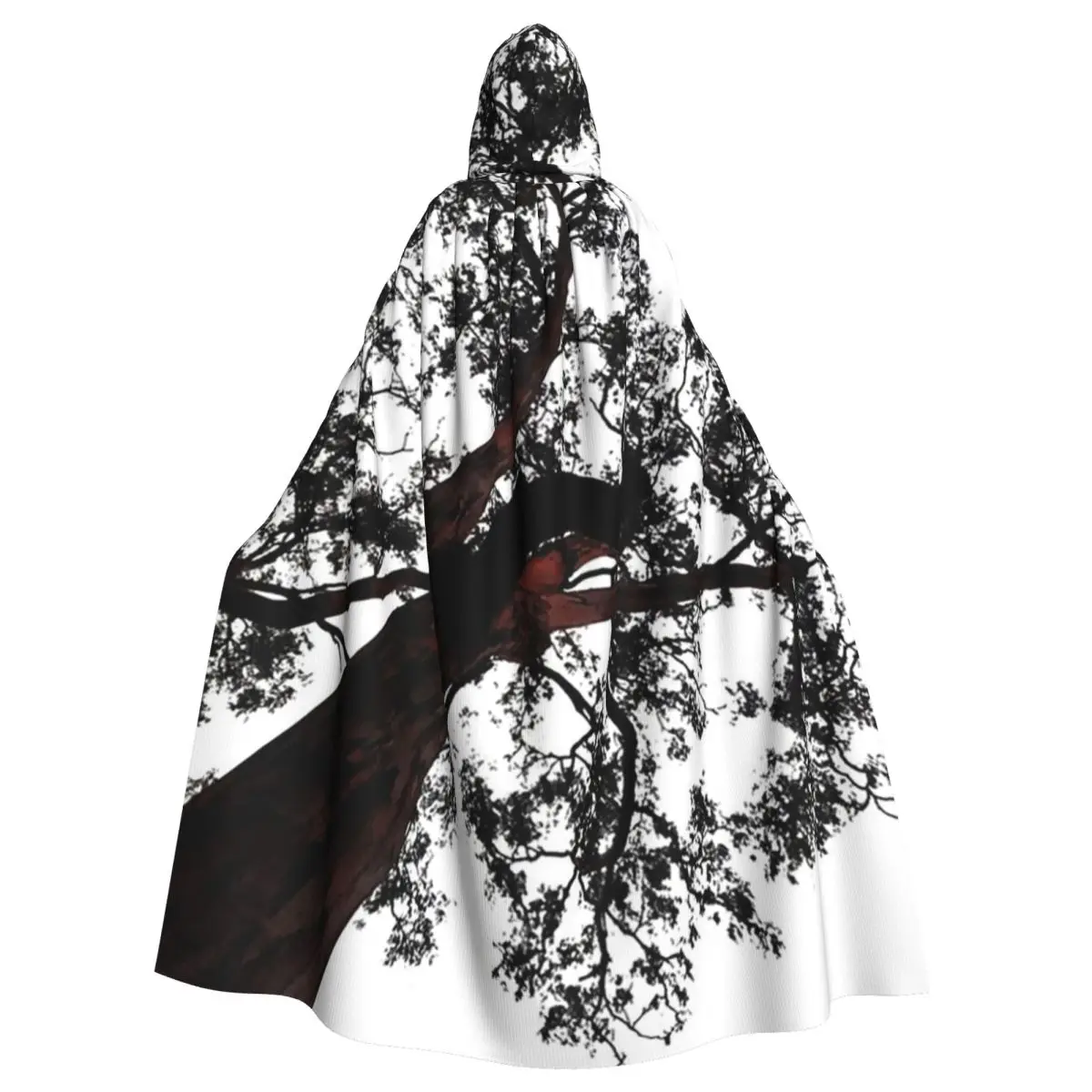 매혹적인 나무 긴 후드 망토 마녀 중세 의상 코스프레 케이프 할로윈 뱀파이어 성인 남녀 공통
