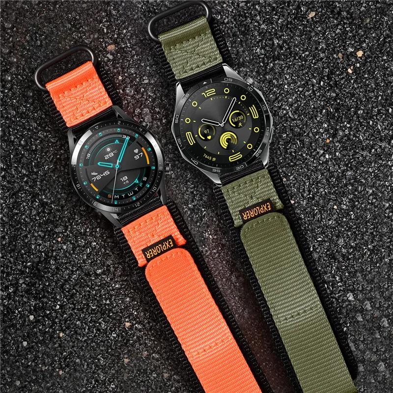 Hook and Loop Strap 16mm 18mm 20mm 22mm Universal Weave Outdoor Sport Watch Band Men Women Waterproof Nylon Watchband Bracelet