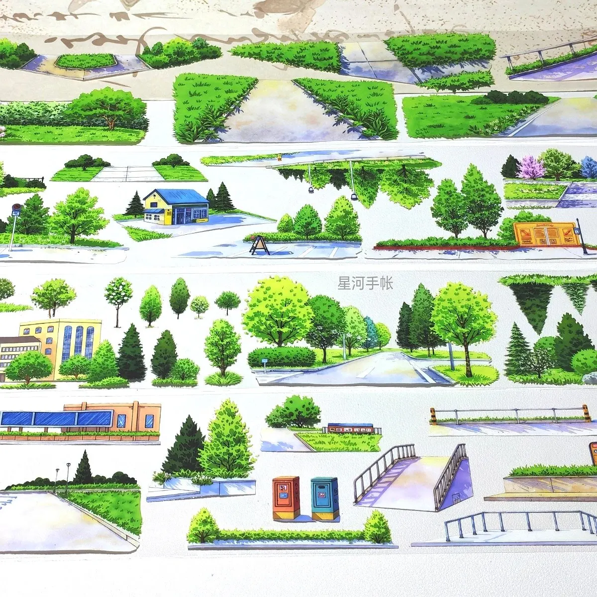 

Washi Pet Tape 1 Loop Sample Sticker Landscaping Steps Path, Small Tree Mountain, Stop River, Leaf Habitat Road, Step Up, Spring