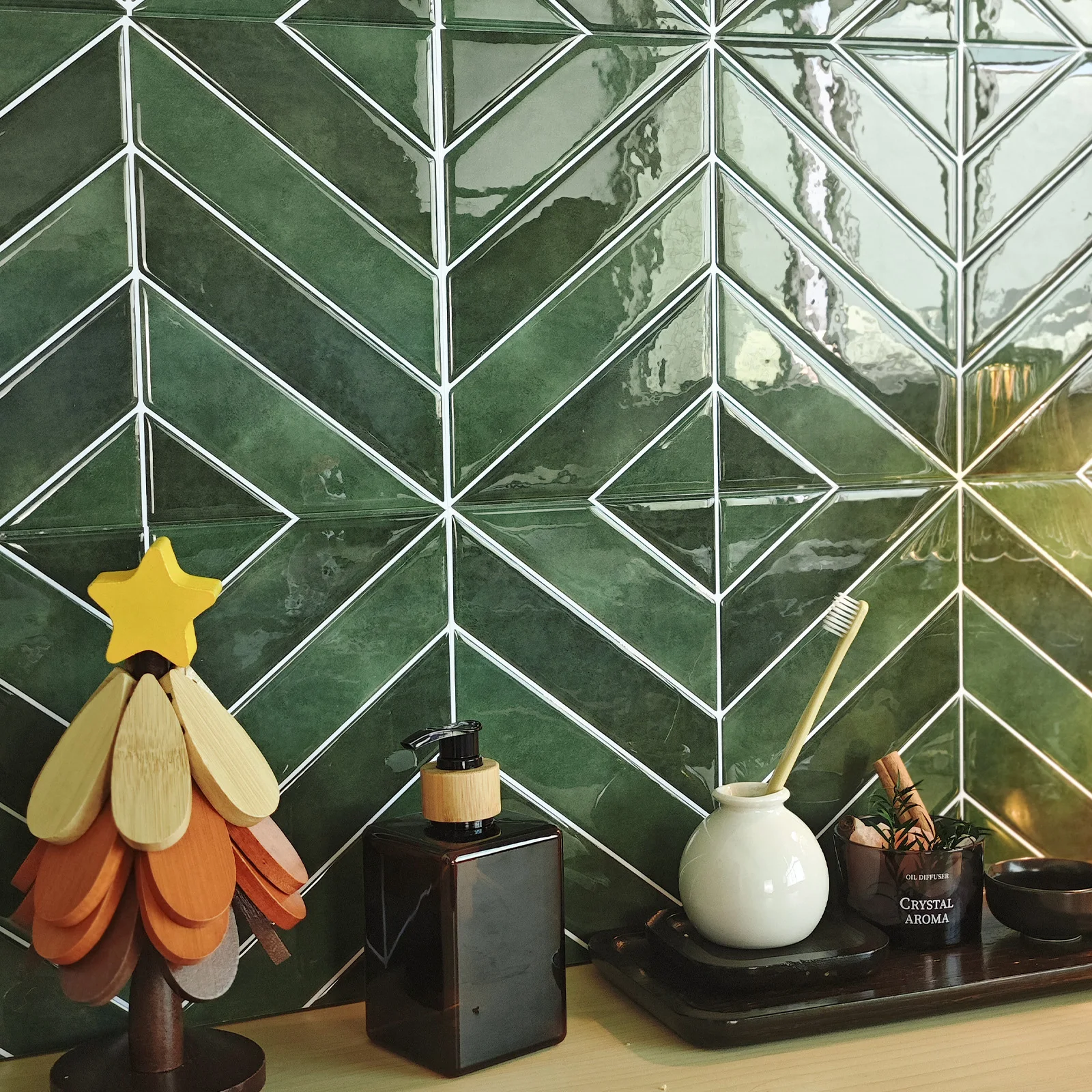 10pcs Peel & Stick 3D Wall Tile Sticker Self-Adhesive Waterproof Wallpaper Easy To Apply For Kitchen Bathroom Living Room Decor