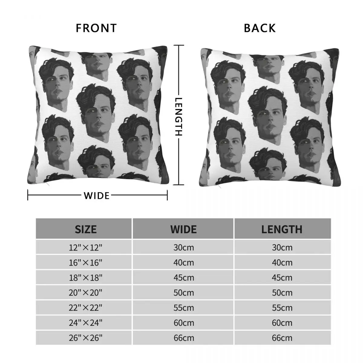 Spencer Reid From Criminal Minds Square Pillowcase Pillow Cover Polyester Cushion Comfort Throw Pillow for Home Living Room