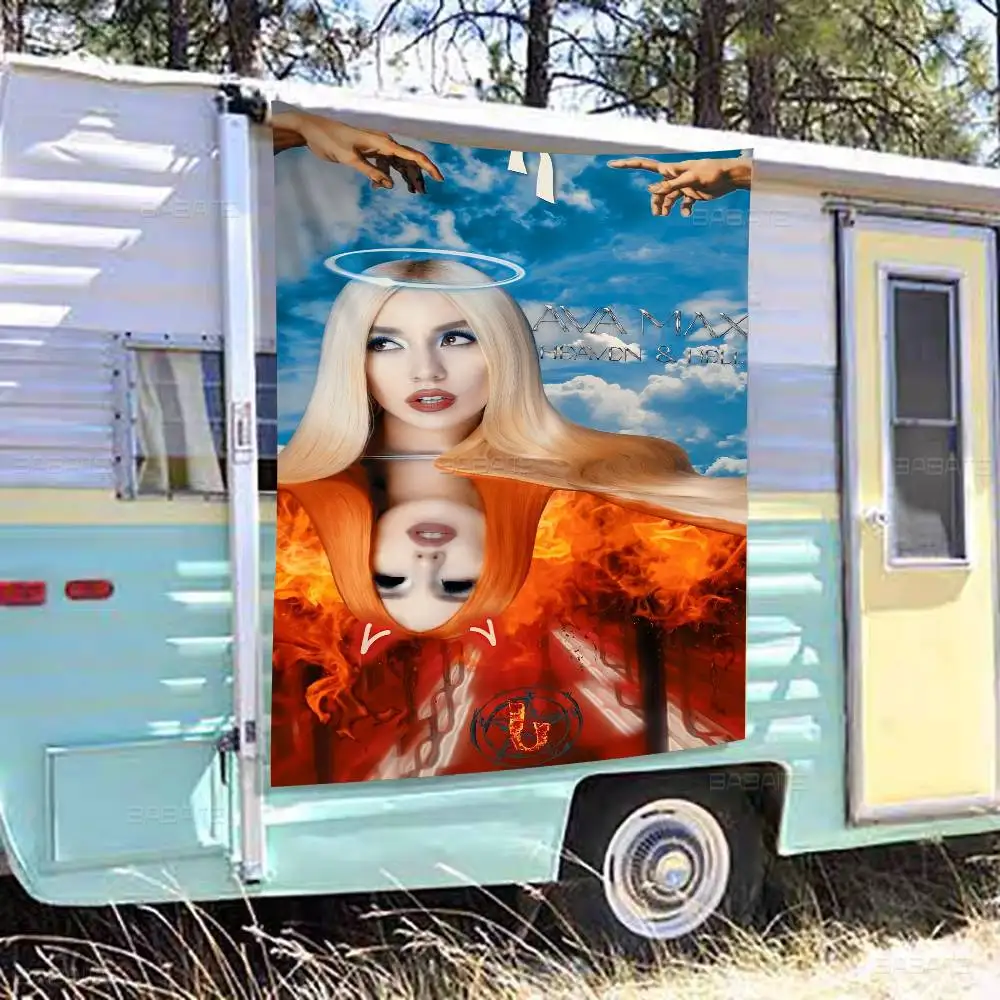 Singer A-Ava M-Max Retro Flags Multiple Choice Living Studio Booth Interior Decoration Banner