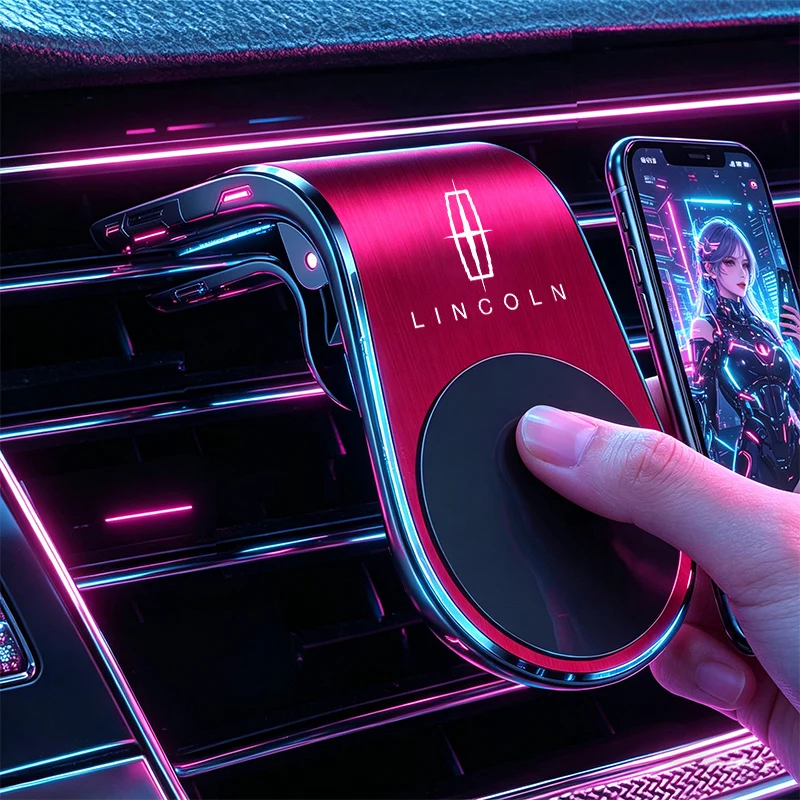 Soporte magnético para teléfono de coche, accesorios de soporte metálico para Lincoln Continental MKZ Town-car Aviator Navigator MKX Zephyr Voyager MKC