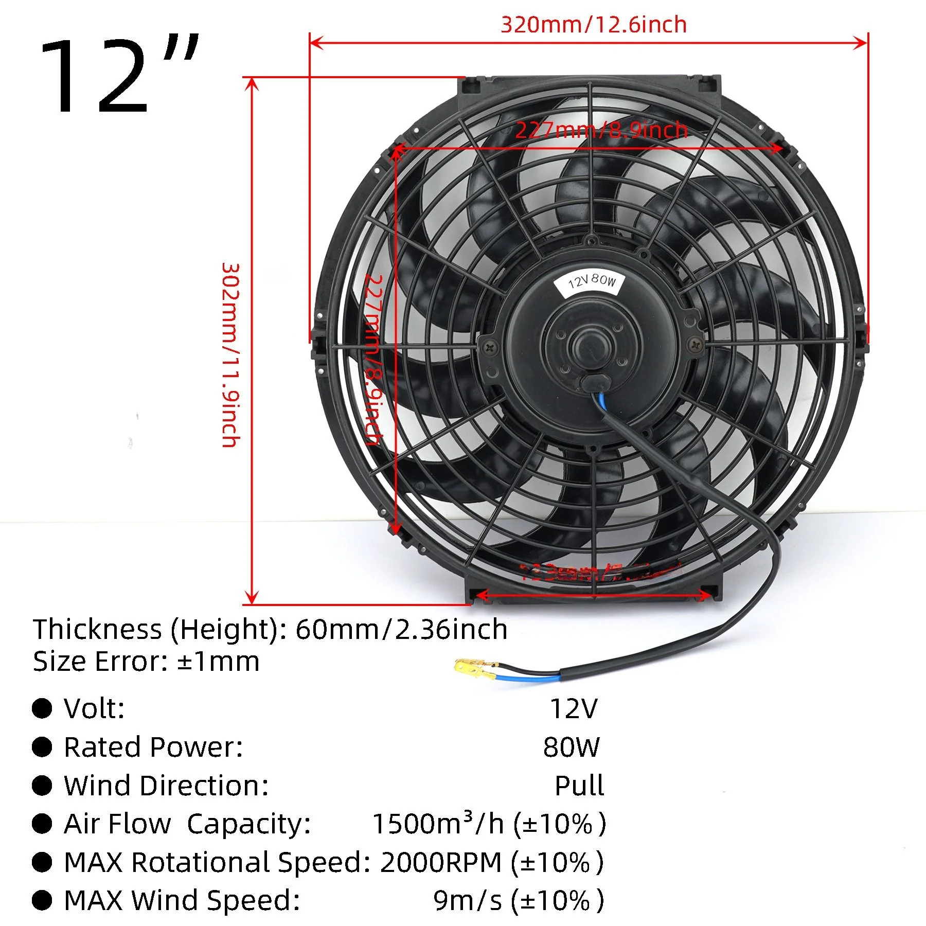 

Ultra-Thin Slide Type 12V 80W 120W Car Radiator Fan Kit Cooling Fan for Automobiles No Brand Registered Trademark