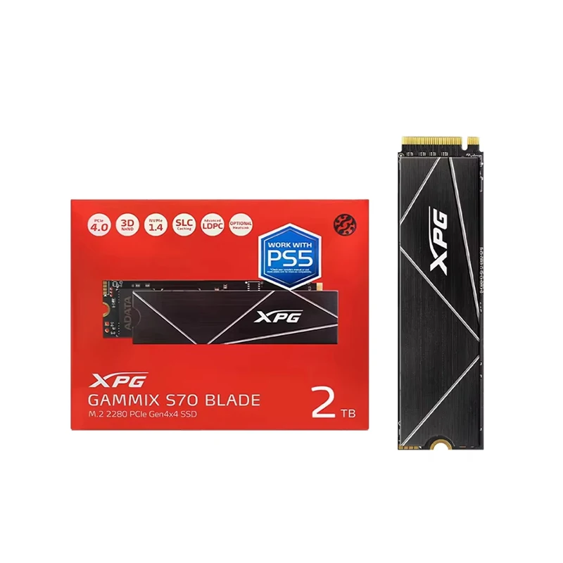 

ADATA XPG GAMMIX S70 BLADE SSD PCIe 4x4 NVMe M.2 2280 Solid State Drive 1TB 2TB Internal Hard Drive for Desktop Laptop