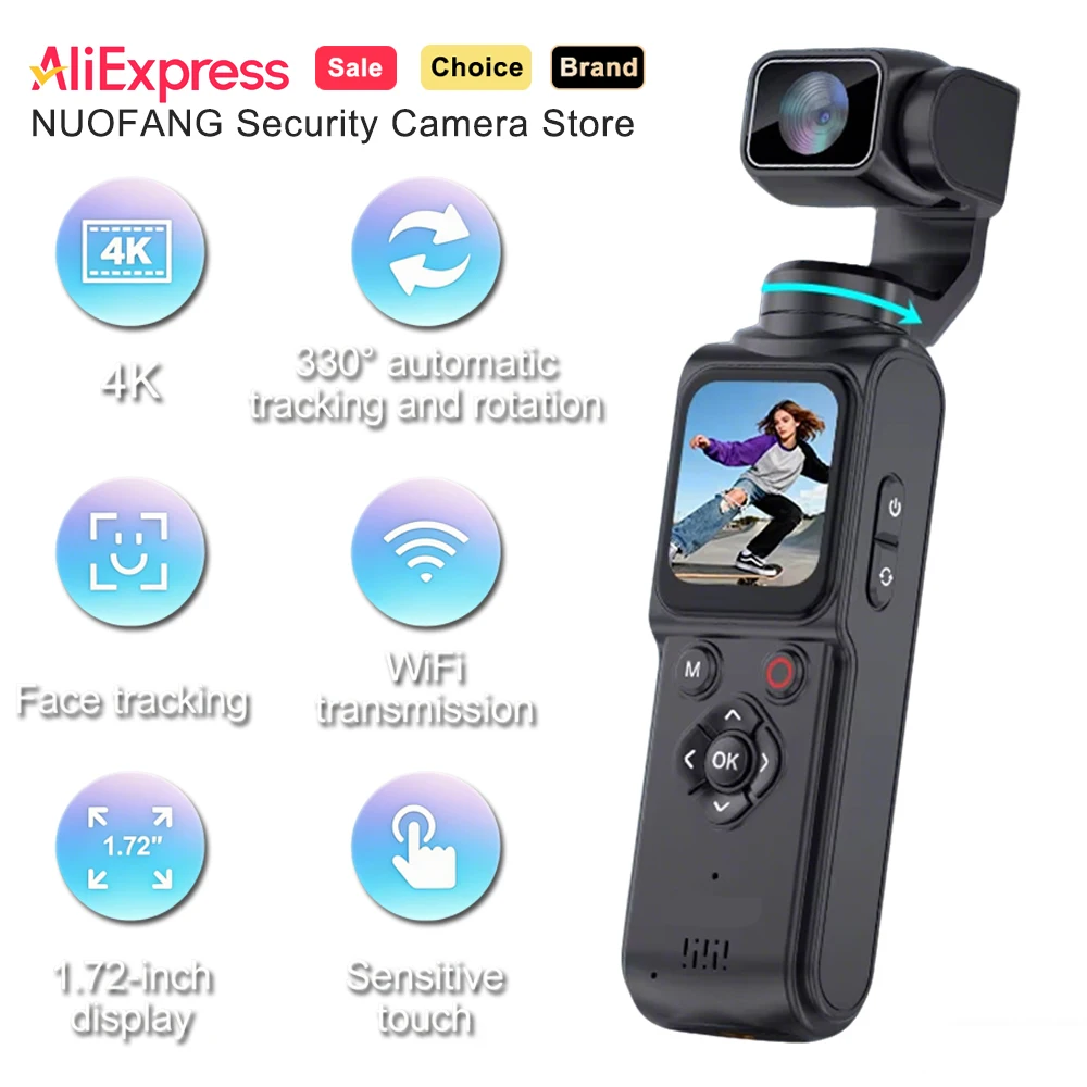 Caméra d'action sportive 4K avec télécommande Wi-Fi - Écran IPS 0,96 pouces, DV portable, enregistreur vidéo pour le cyclisme, la moto, le vlog