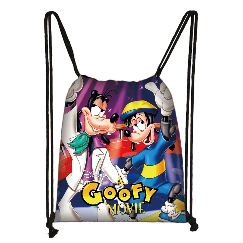 A Goofy Movie Drawstring Boy Girl Fasion Bags Women Large Capacity Shopping Bag Teenager Casual Backpack Portable Travel Bags