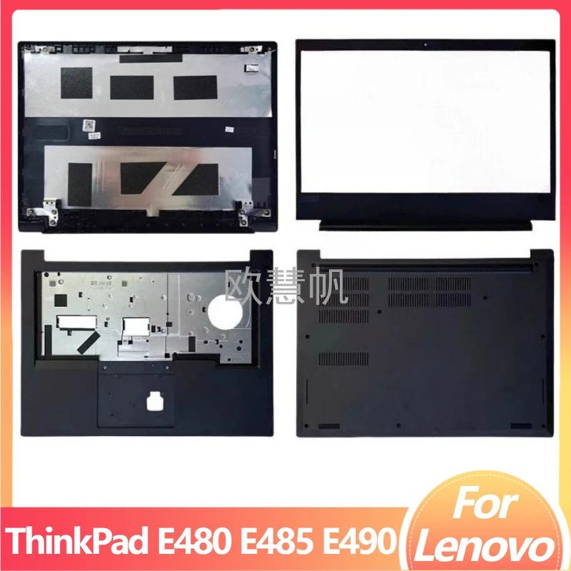 M New Original for Lenovo ThinkPad E480 E485 E490 Laptop LCD Back Cover/Front Bezel/Palmrest/Bottom Case 01LW152 01LW155 01LW157