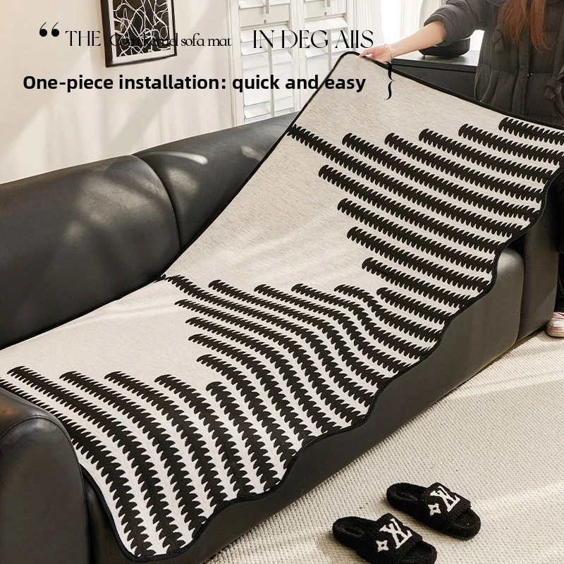 Luxury High Grade Four Season Universal Sofa Cover New Household Non Slip Leather Sofa Cushion