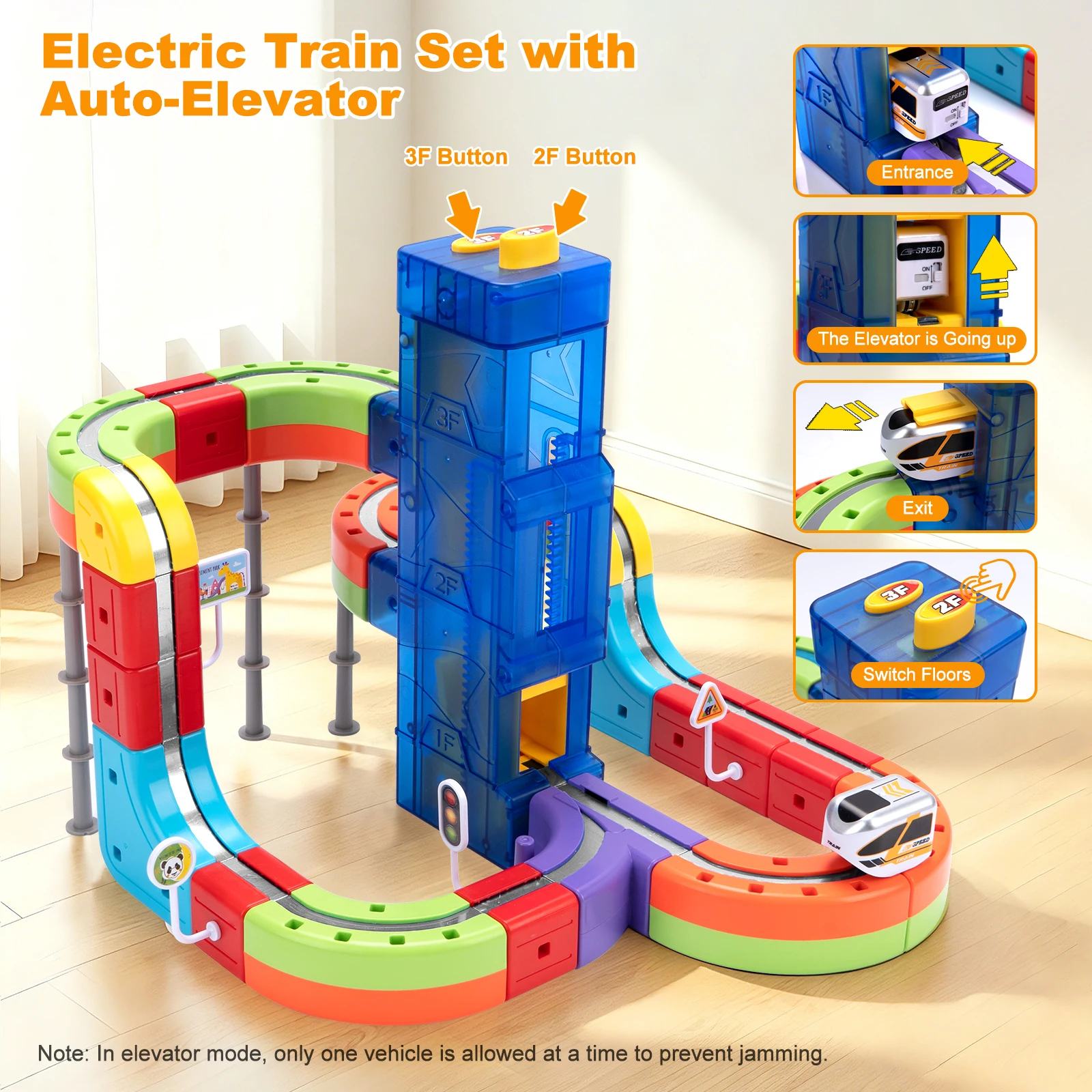 Kids Anti-Gravity Magnetic Attraction Track Train with Car Lift Electric Train Building Toy Changeable Magnetic Magic Rail Cars