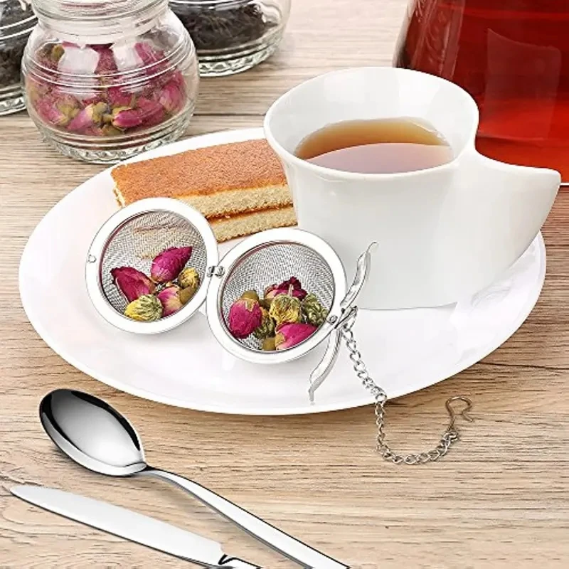 1 Pc Stainless Steel Tea Ball, 2.04 Inch Mesh Tea Infuser StrainersPremium Tea Filter Tea Interval Diffuser For Loose Leaf Tea A