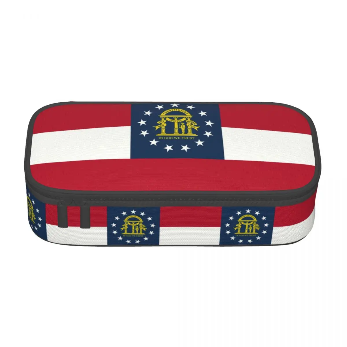 Custom Georgia State Flag Kawaii Pencil Cases Boys Gilrs Large Capacity Georgian Proud Patriotic Pencil Bag Student School