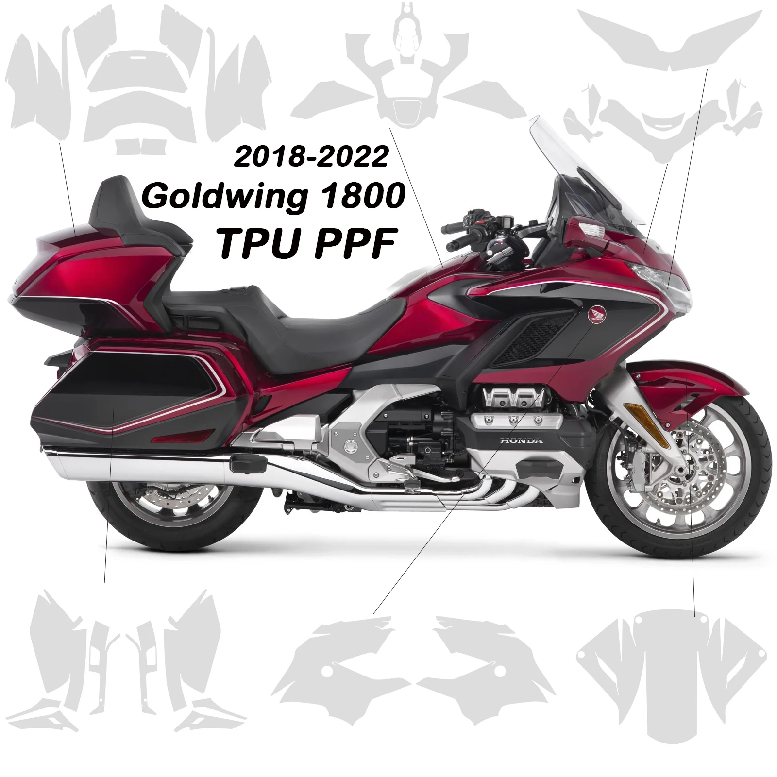 

2020 Goldwing PPF Protective Film Motorcycle Invisible Car Film For Gold Wing 1800 GL1800 2018 2019-2021 2022 Film Accessories
