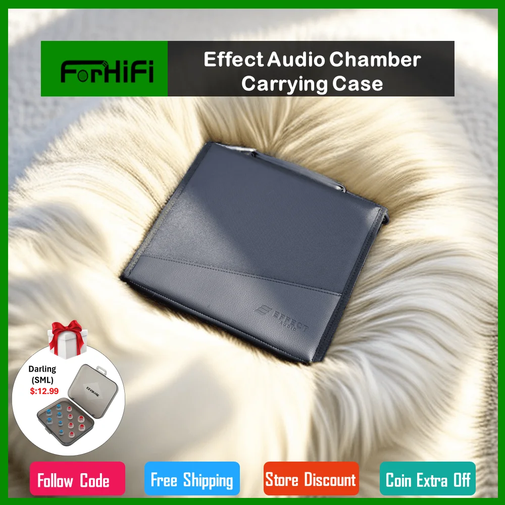 Effect Audio Chamber Carrying Case Adjustable Headphone Earphone Cable Leather Storage Box Organizer Box For Audio Equipment