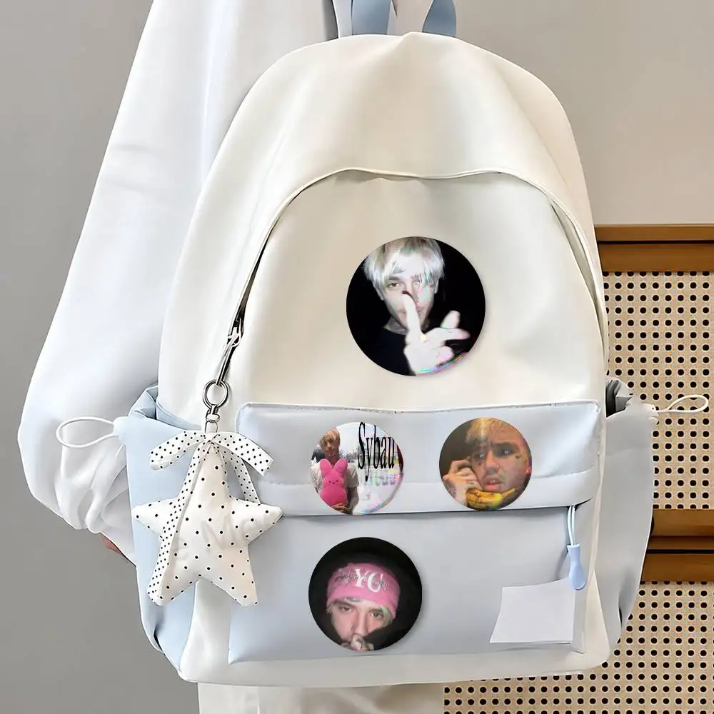 Lil Peep Creative Round Button Pins Badge Set Cartoon Anime Movie Music Pattern Brooches For Bags Jackets