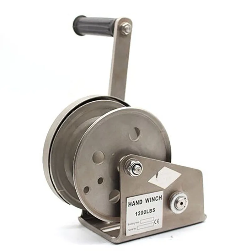 Hand winch 304 stainless steel two-way self-locking small household winch manual winch