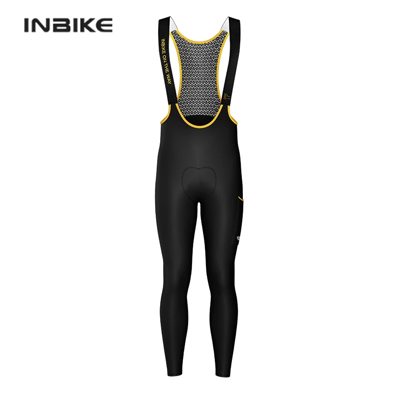 INBIKE Winter Thermo-Radhose für Herren, professionelle Polsterung, Fleece-gefütterte Fahrradhose mit Taschen, Rennradhose für Herren, MTB-Hose