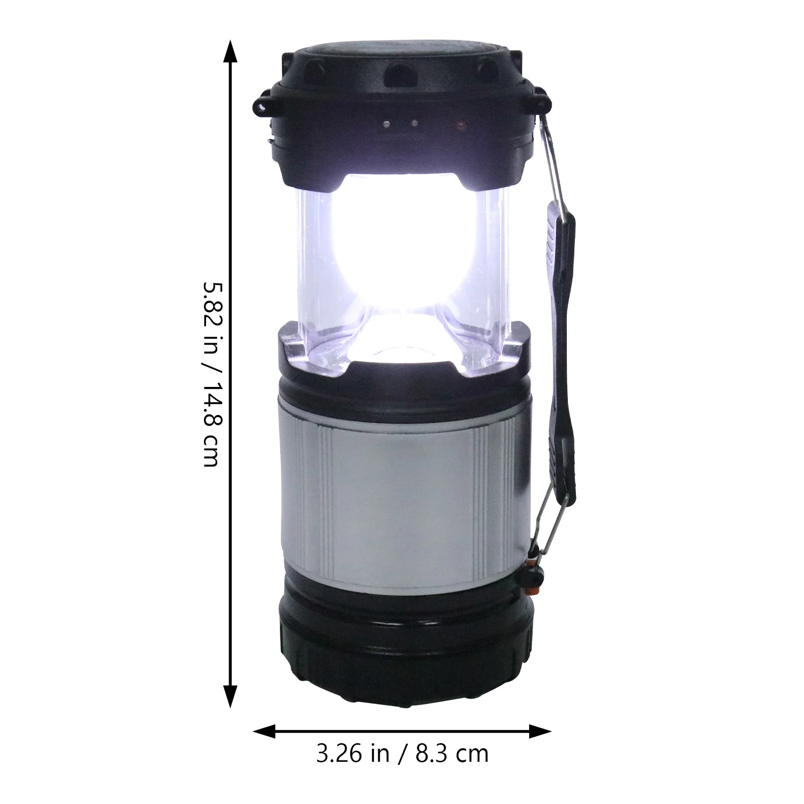 1 قطعة مصباح يدوي للشحن بالطاقة الشمسية، فانوس تخييم LED محمول مع تصميم قابل لإعادة الشحن وقابل للتمدد للمشي في الهواء الطلق