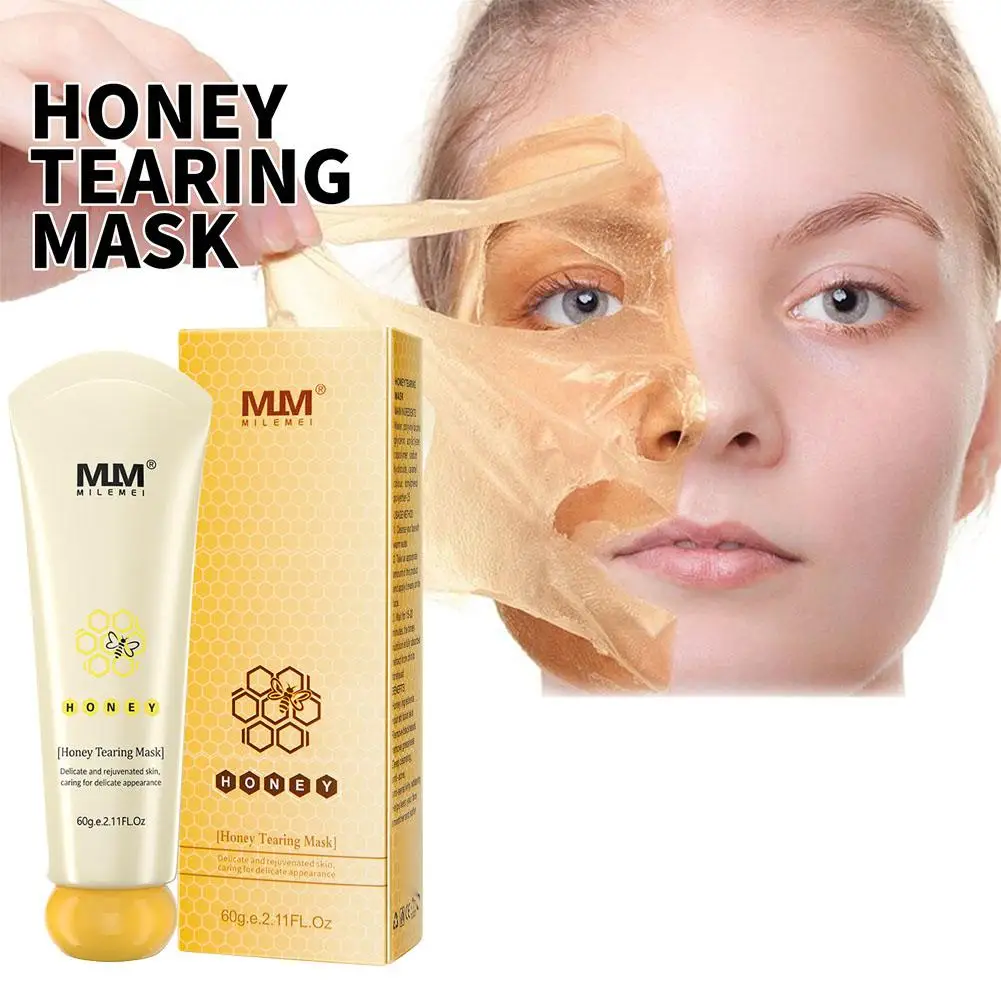 Honey Tearing Mask Moisturizing Hydrating Oil-control Cleaning Blackheads Adsorption Deep Firming Strong Mask Lifting Remov Q6S7