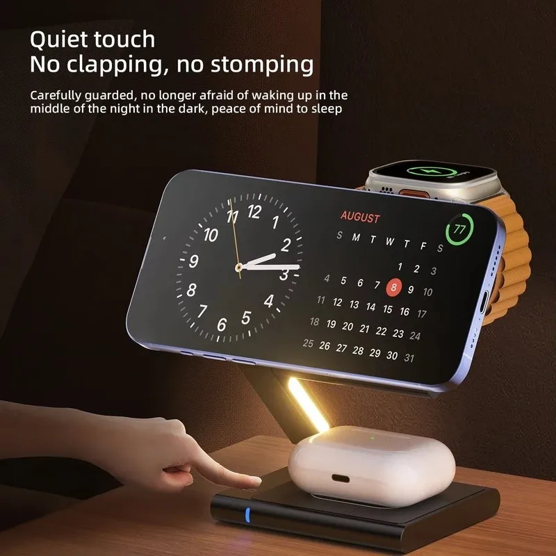 Qi2 무선 충전기 3 in 1 접이식 마그네틱 고속 충전 스테이션 여행용 선물