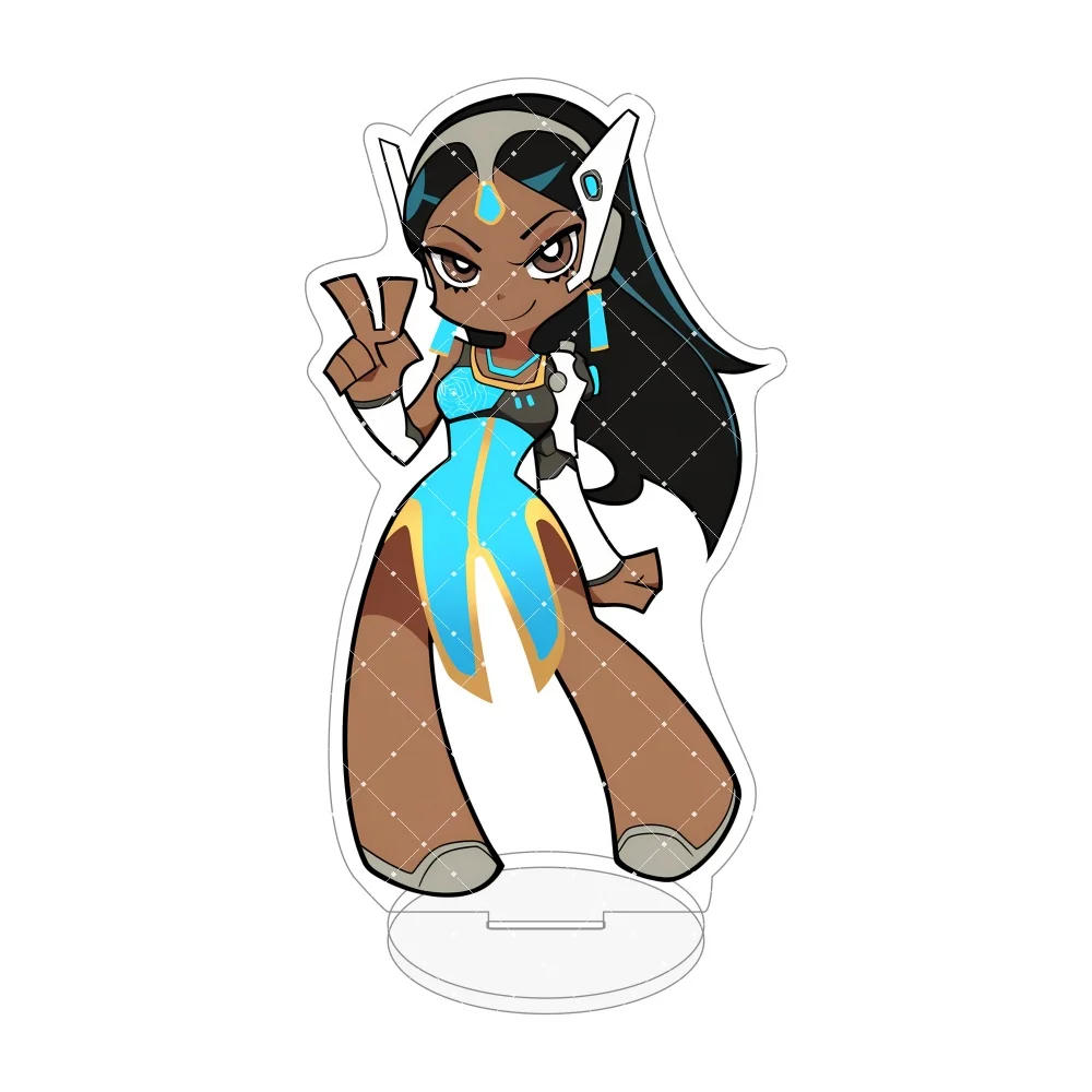 Overwatch 2 15cm Acrylic Stand Figure Chibi Tracer D.Va Mercy Widowmaker Sombra Desk Decor Keychain Cosplay Collectible Gifts view 5