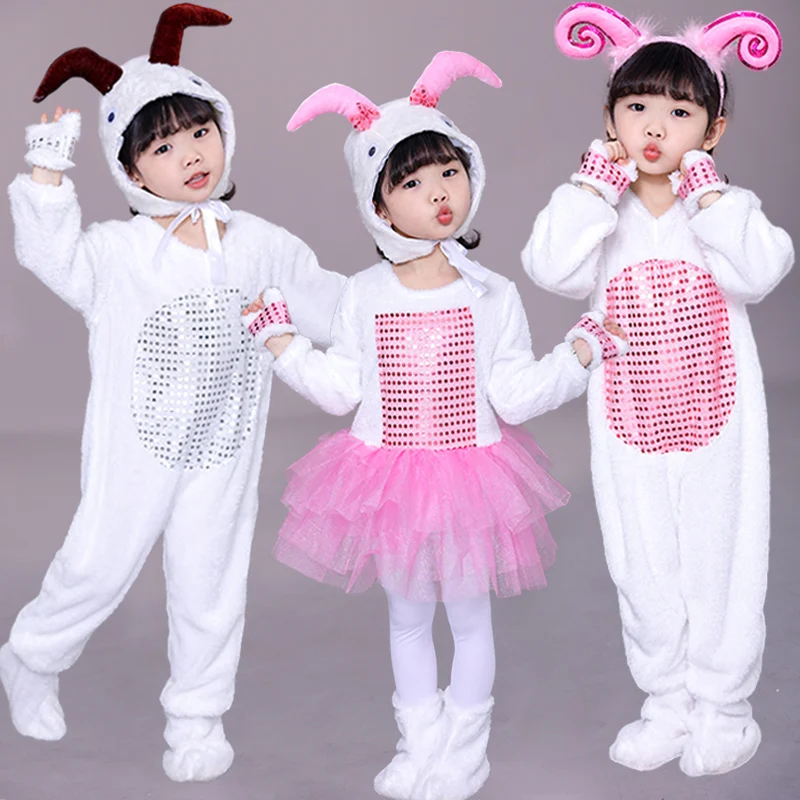 

Новое детское платье для выступлений ягненка с радостным большим плохим волком и юбкой из козьей пряжи, праздничные платья для танцев